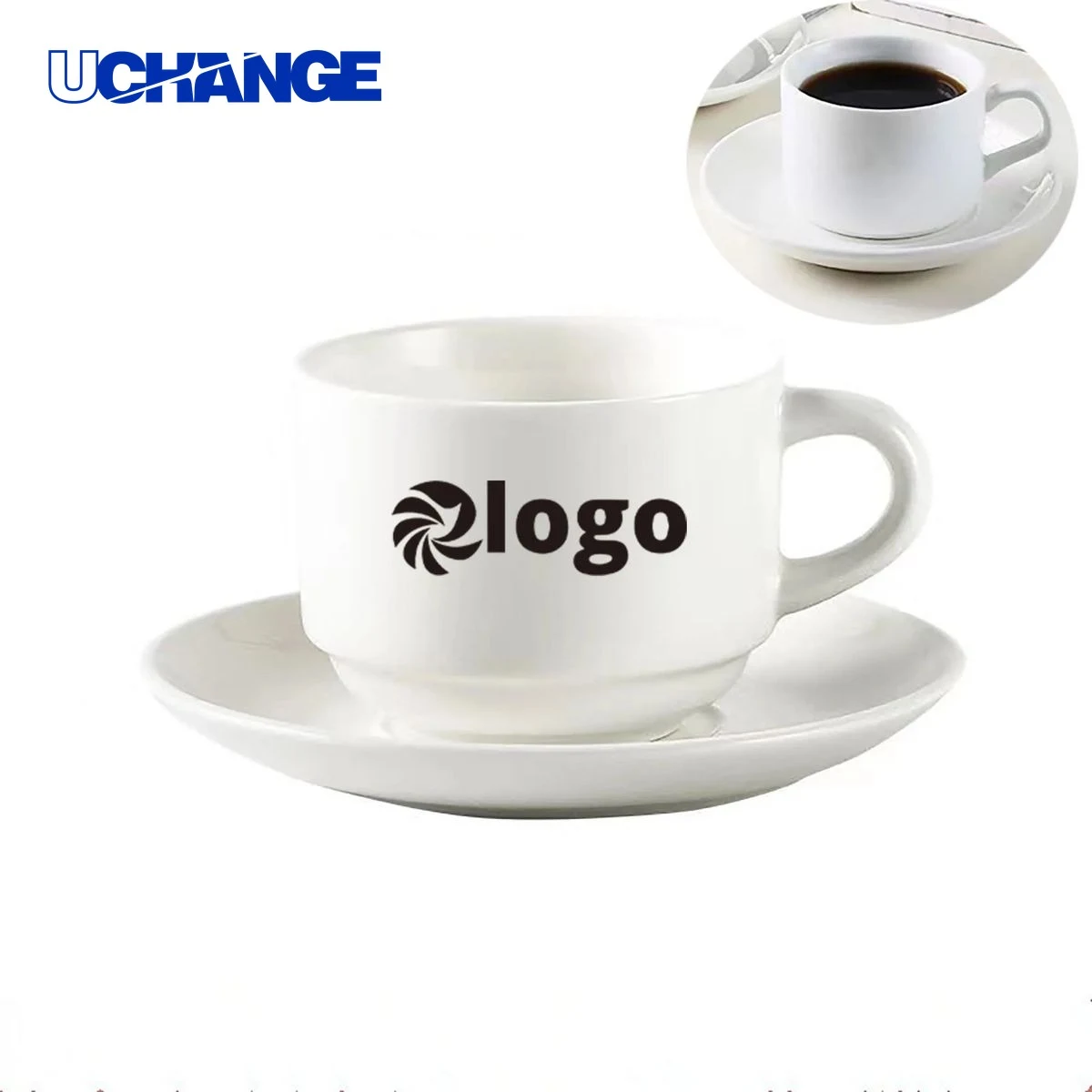Porcelain Tea Cup and Saucer Set (5 Oz) 1