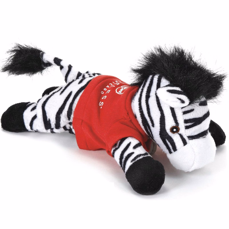 So Soft 8" Laying Beanie Animal- Zebra