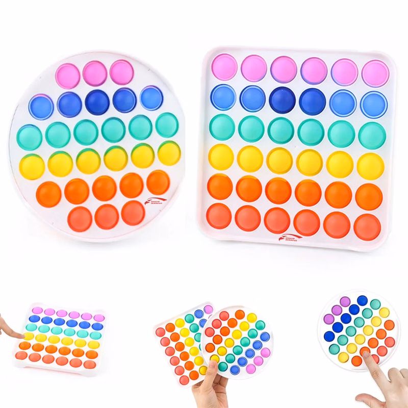 Stress Relief Silicone Push Pop Bubble Fidget Sensory Toy