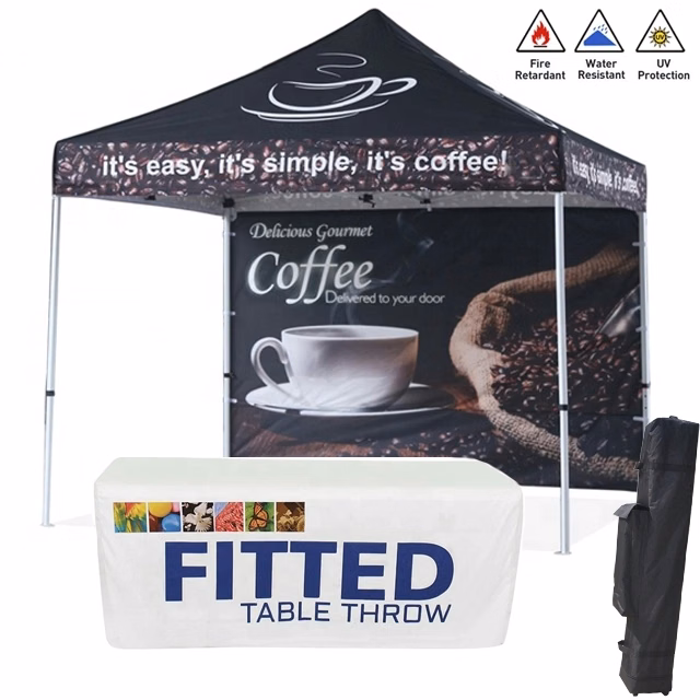 10' Custom Printed Pop up Tent Kit with Table Throw