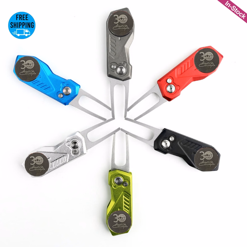Foldable Pop-up Button Golf Divot Repair Tool