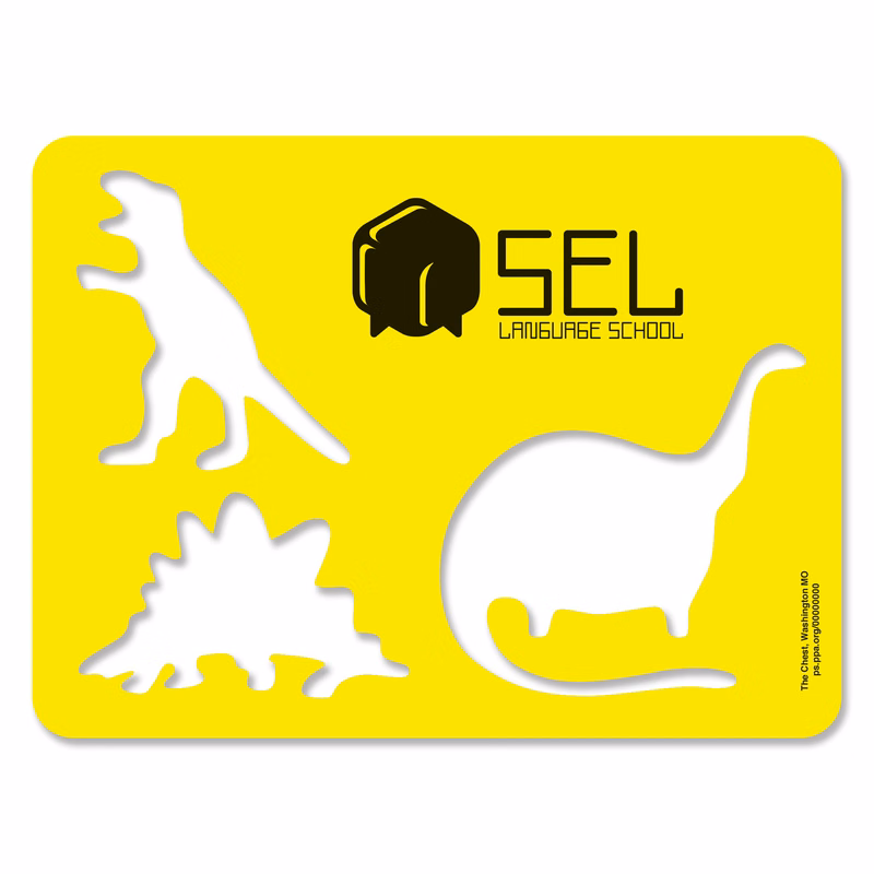Mini Poly Stencil - Dinosaurs