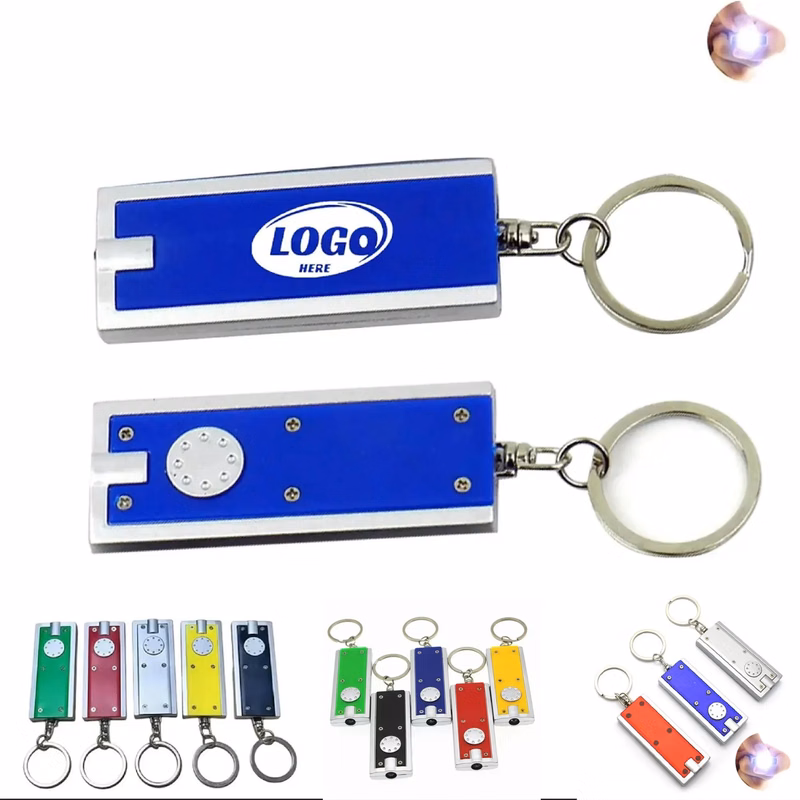 Rectangle LED Light Promotional Key Tag