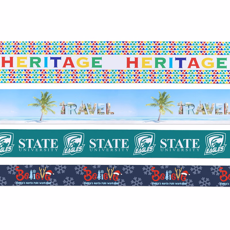 1 1/2" Badge Satin Ribbon - 100yd Roll - Sublimation