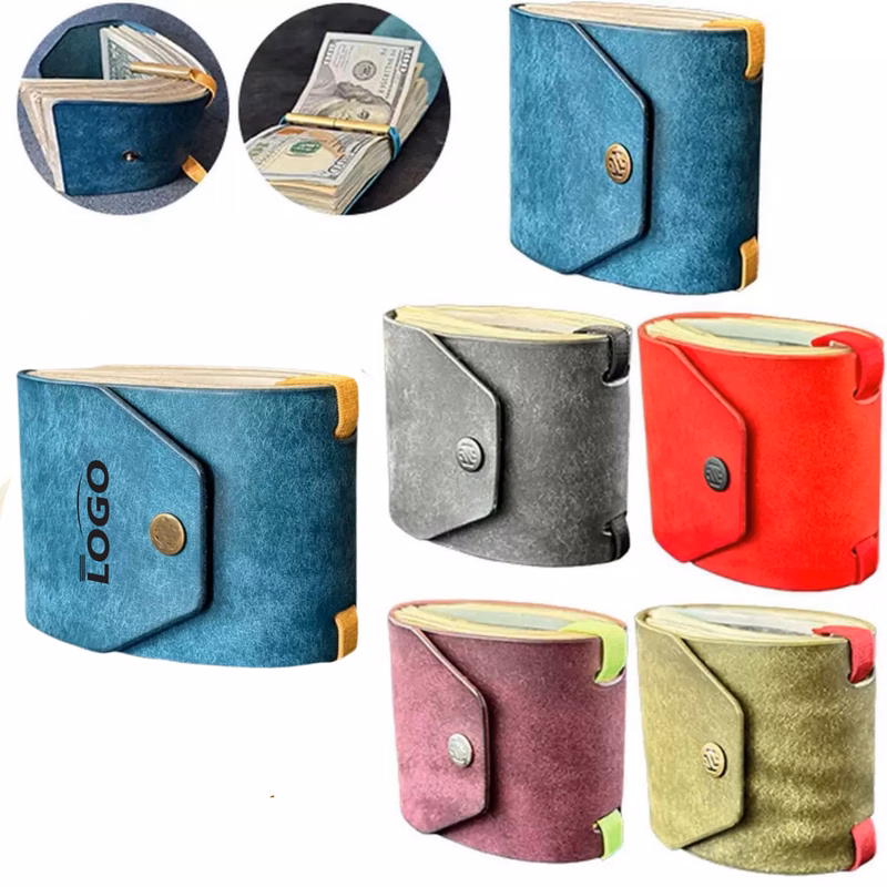 Cash Wrap PU Snap Wallet