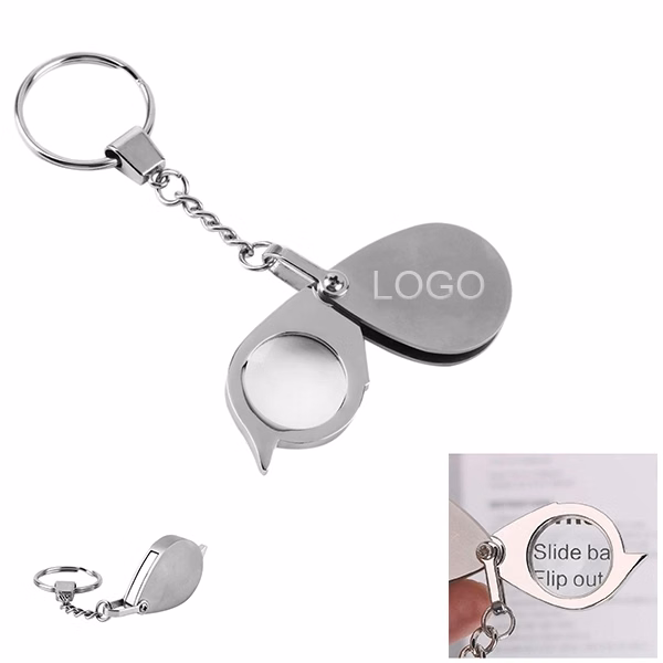 10X Portable Folding Magnifier Key Chain