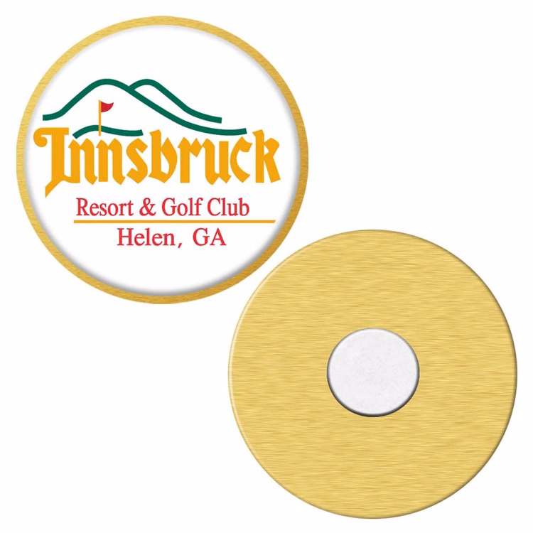 Express Texture Tone 1-1/4" Round Lapel Pin w/ Magnet Back