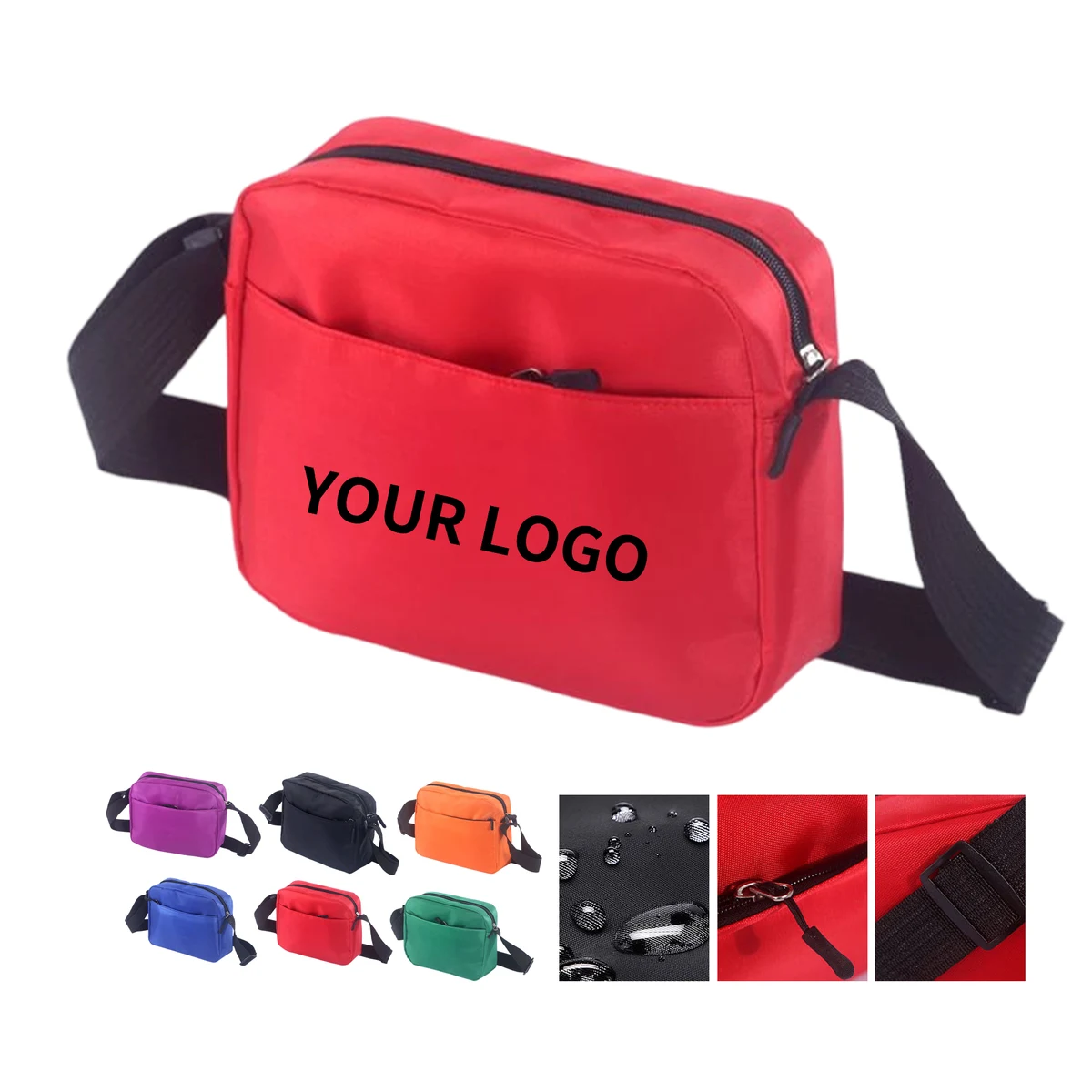 Waterproof Nylon Crossbody Fanny Pack 9.84" x 3.94" x 7.87" 1