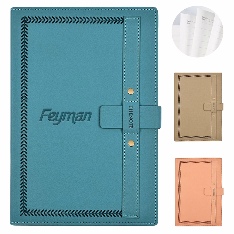 A5 PU Leather Lined Thick Notebook