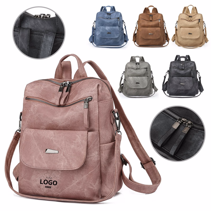 Women Convertible PU Leather Backpack Purse
