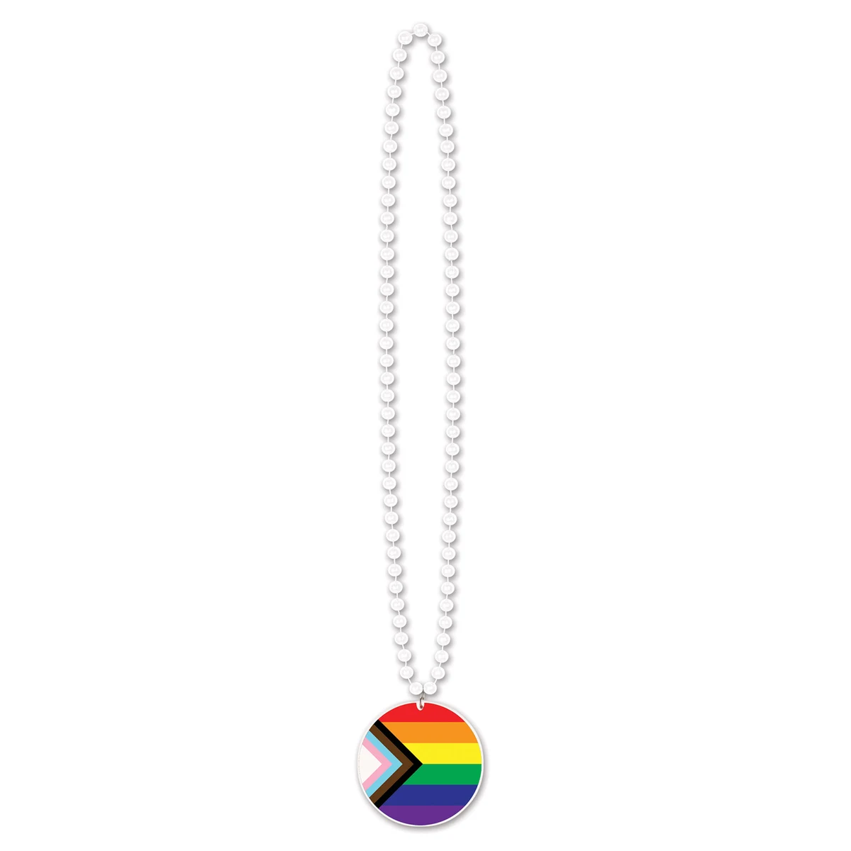 Beads w/Printed Pride Flag Medallion 1