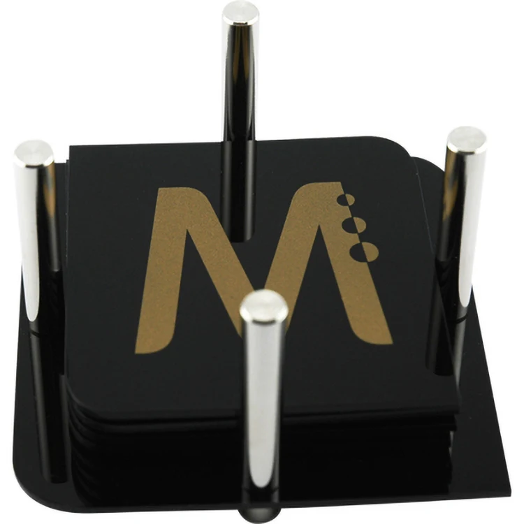 Acrylic Coaster Set of 6 Custom Shape Coasters (3 1/2"x3 1/2") & 1 Base (4 1/2"x4 1/2") Full Colour 1