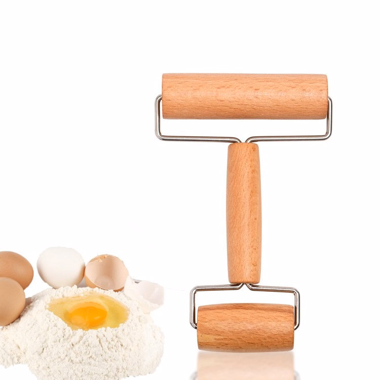 Wooden-Handled Manual Rolling Pin