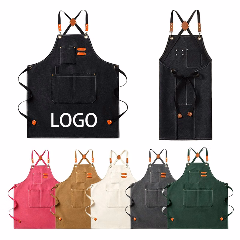 Cross Back Thickened Canvas Apron