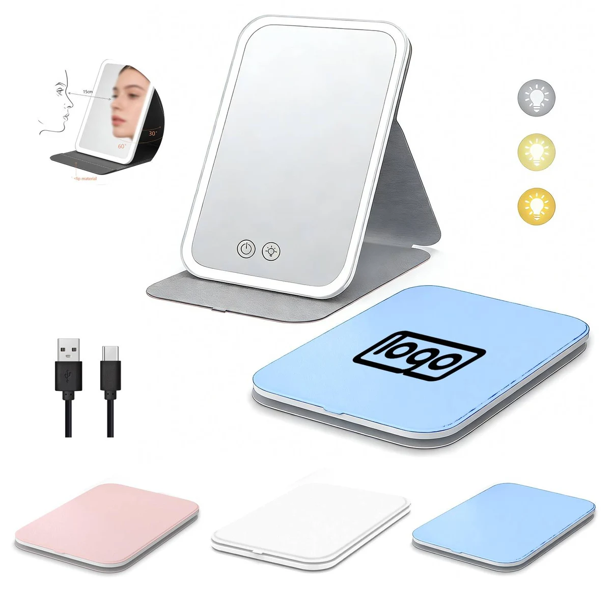 Rechargeable LED Makeup Mirror 1