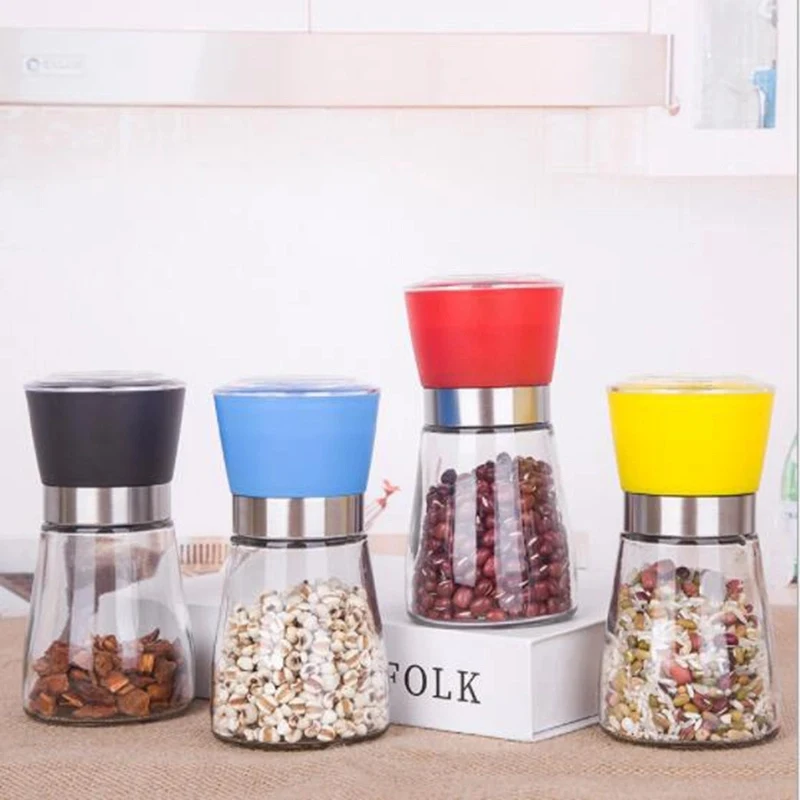 6oz Kitchen Manual Pepper Grinder with Glass Body 1