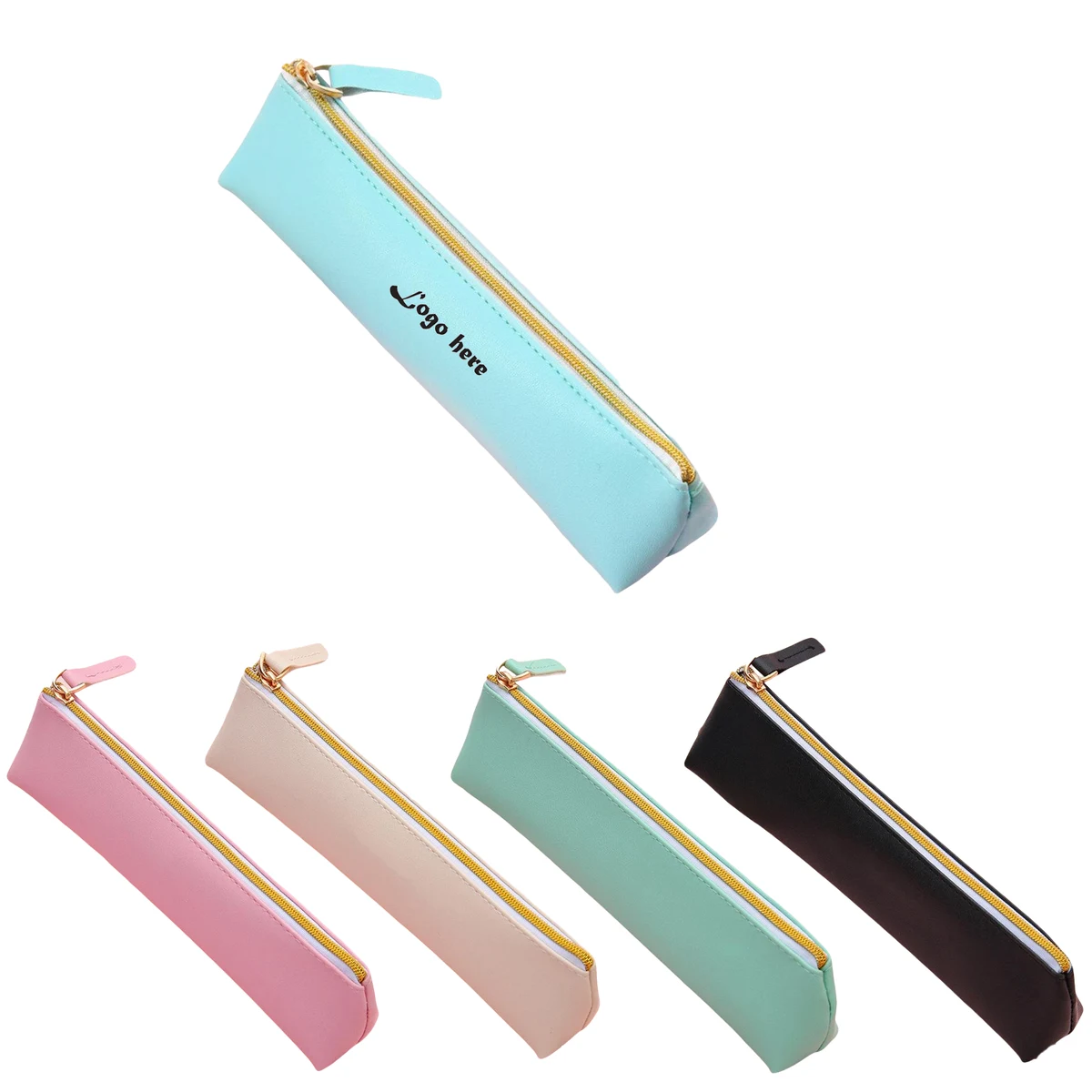 Simple PU Leather Large-Capacity Student Pencil Case 1