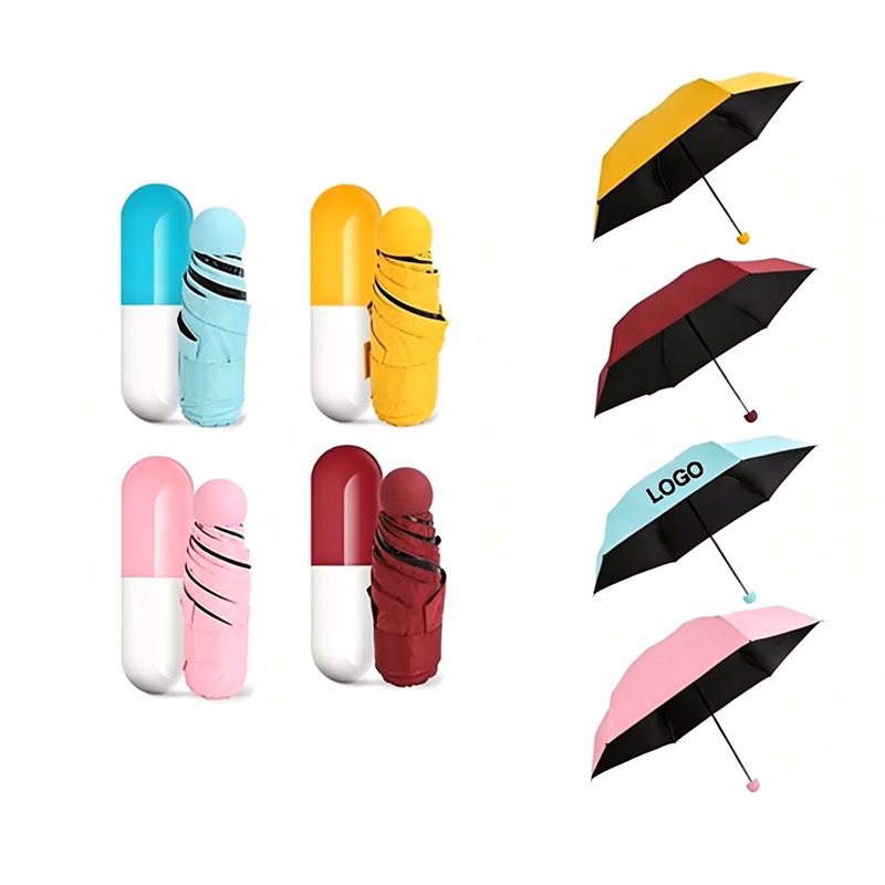 Mini Capsule Pocket Umbrella with Custom Logo