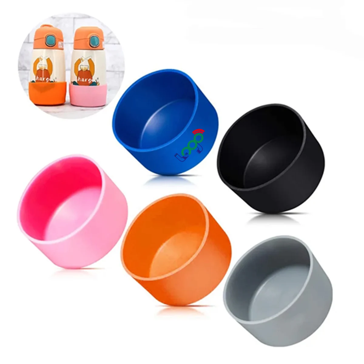 Durable Silicone Insulation Cup Sleeve, custom koozie with logo imprint 1