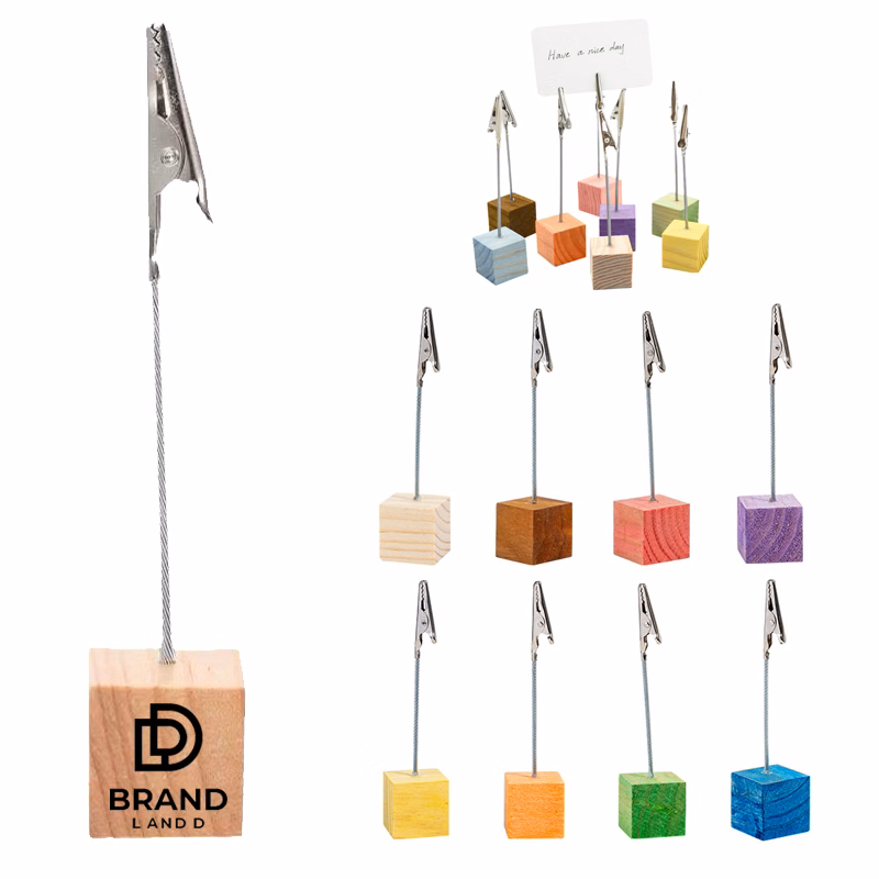 Wooden Memo Holder Stand