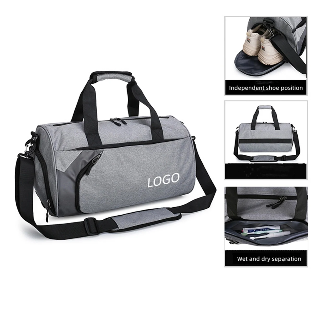 Sports Gym Duffel Bag With Shoe Compartment 1