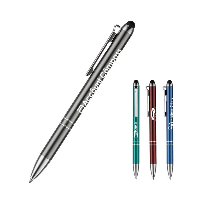 2-in-1 Retractable Stylus Metal Pen 1