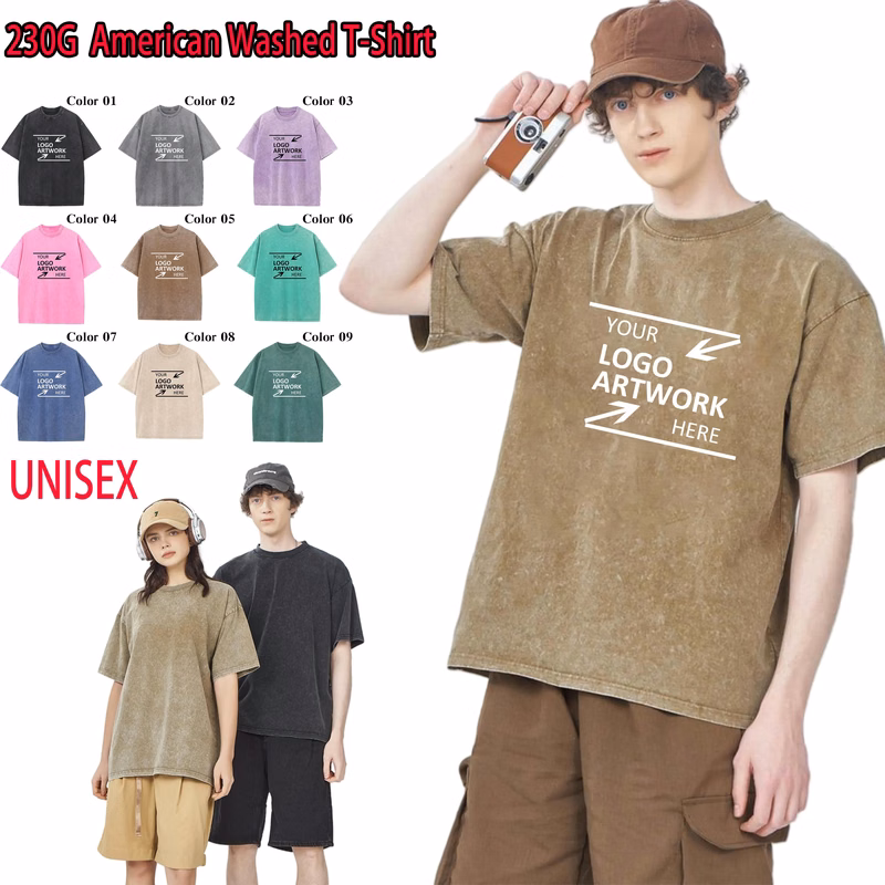 230 gsm Washed Cotton T Shirt Relaxed Fit