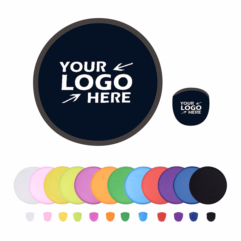 Portable Fold Up Flying Disc with Pouch Hand Fan