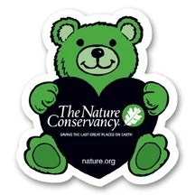 USA Made Premium UV Window Micro-Suction Cling Decal (2.375"x2.625") Teddy Bear w/ Heart Shape 1