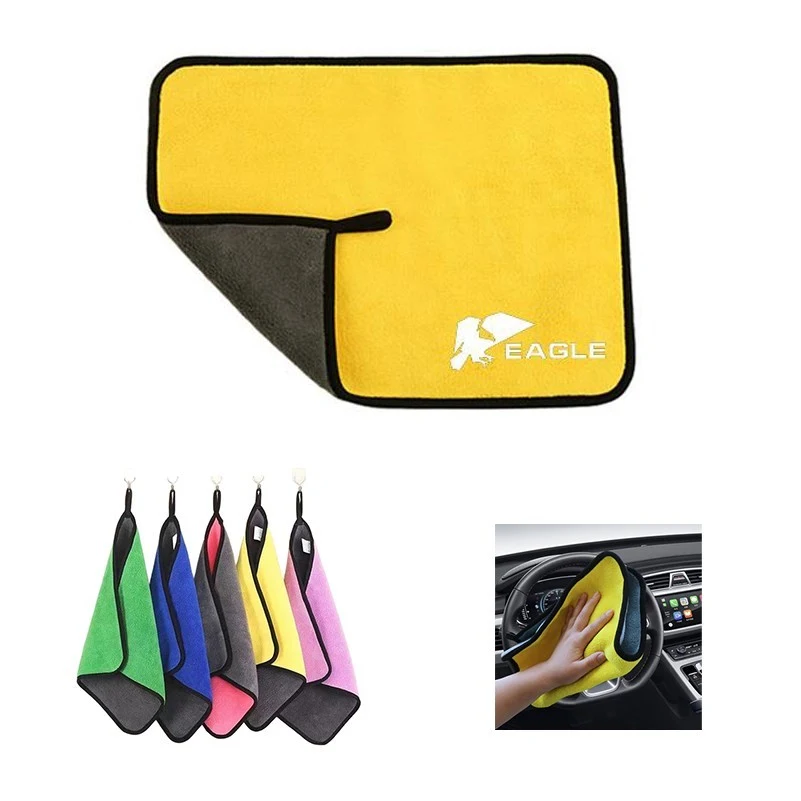 11 13/16" x 15 3/4" Microfiber Cleaning Car Wash Towel 1