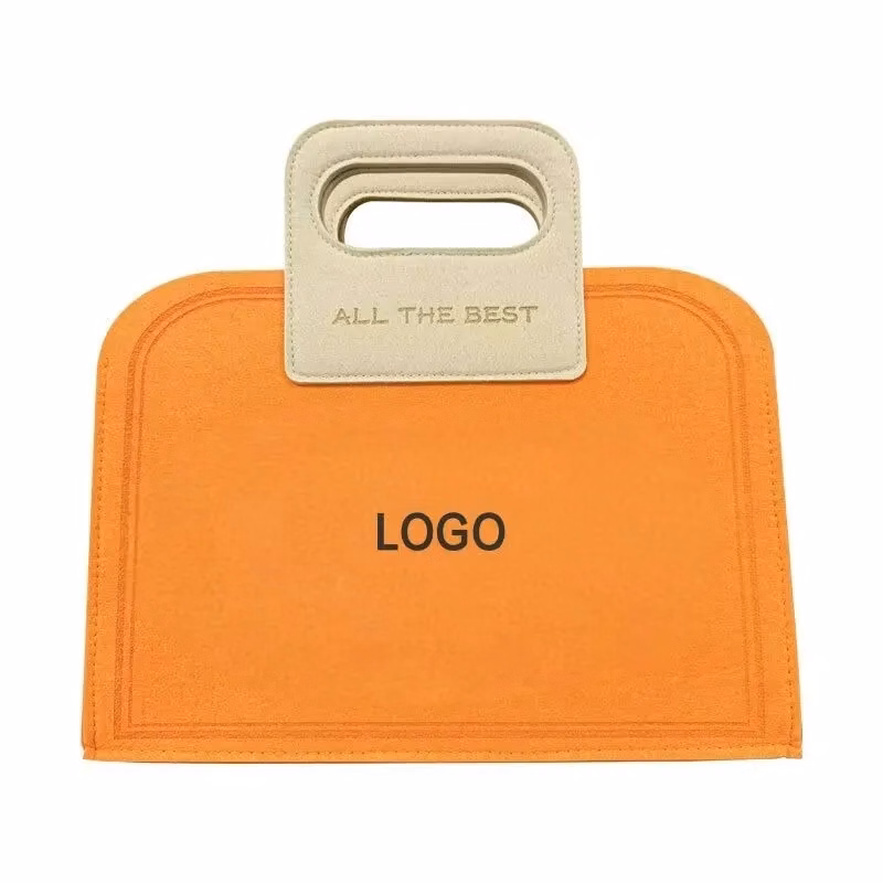 13.78 inch customizable felt cloth tote bag