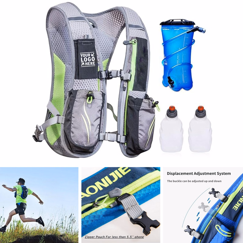 Hydration Backpack 5.5L Trail Running Vest With 2L Bladder Reservoir Marathoner
