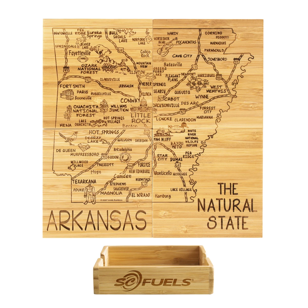 Arkansas Puzzle Coaster Set 1