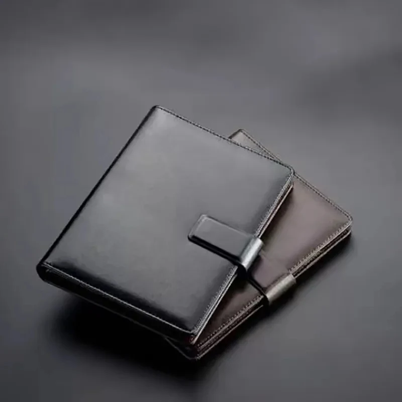 A5 Leather Padfolio Notebook with Magnetic Clip 1