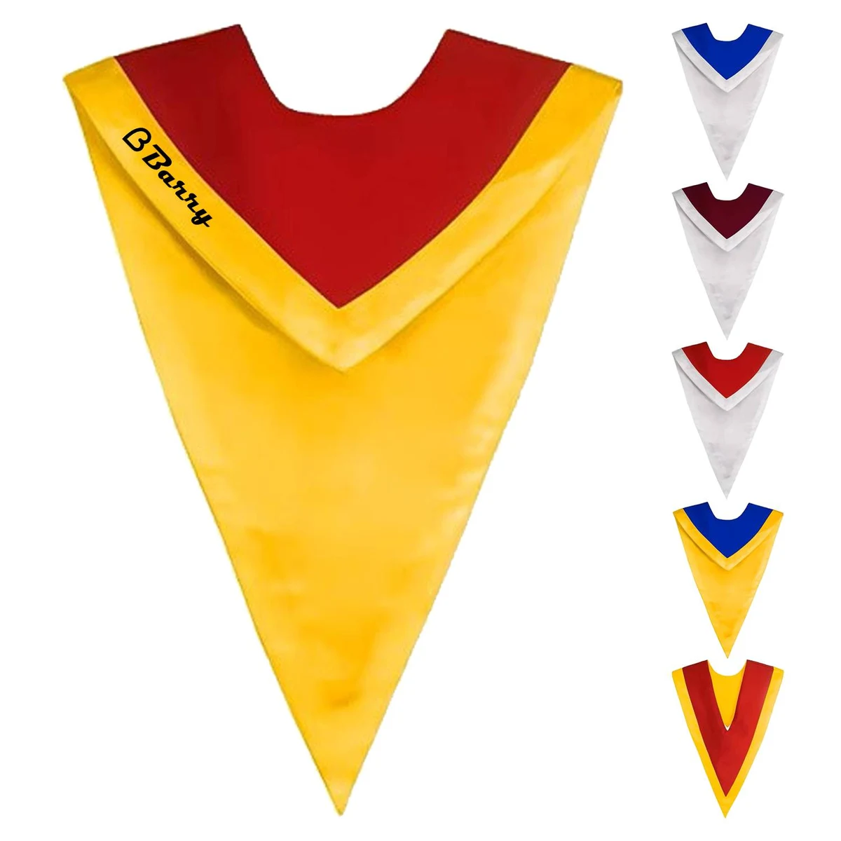 Two Tone V-shaped Graduation Stole 1