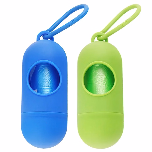 Custom Plastic Pet Waste Bag Dispenser with Belt Hook — Portable Dog Accessory