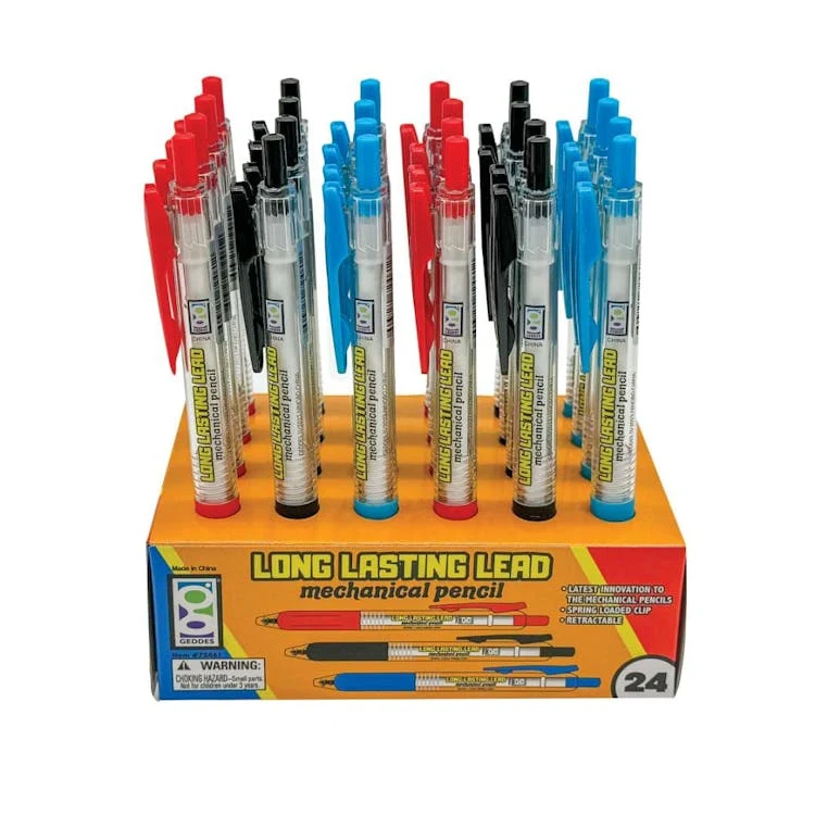 Long Lasting Lead Mechanical Pencil Assorted 24/Display 1