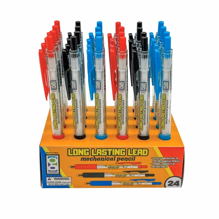 Long Lasting Lead Mechanical Pencil Assorted 24/Display