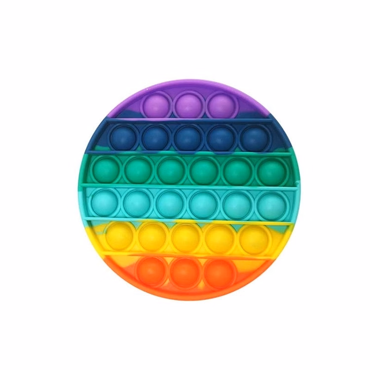 Rainbow Circle Push Pop Bubble Fidget Sensory Toy