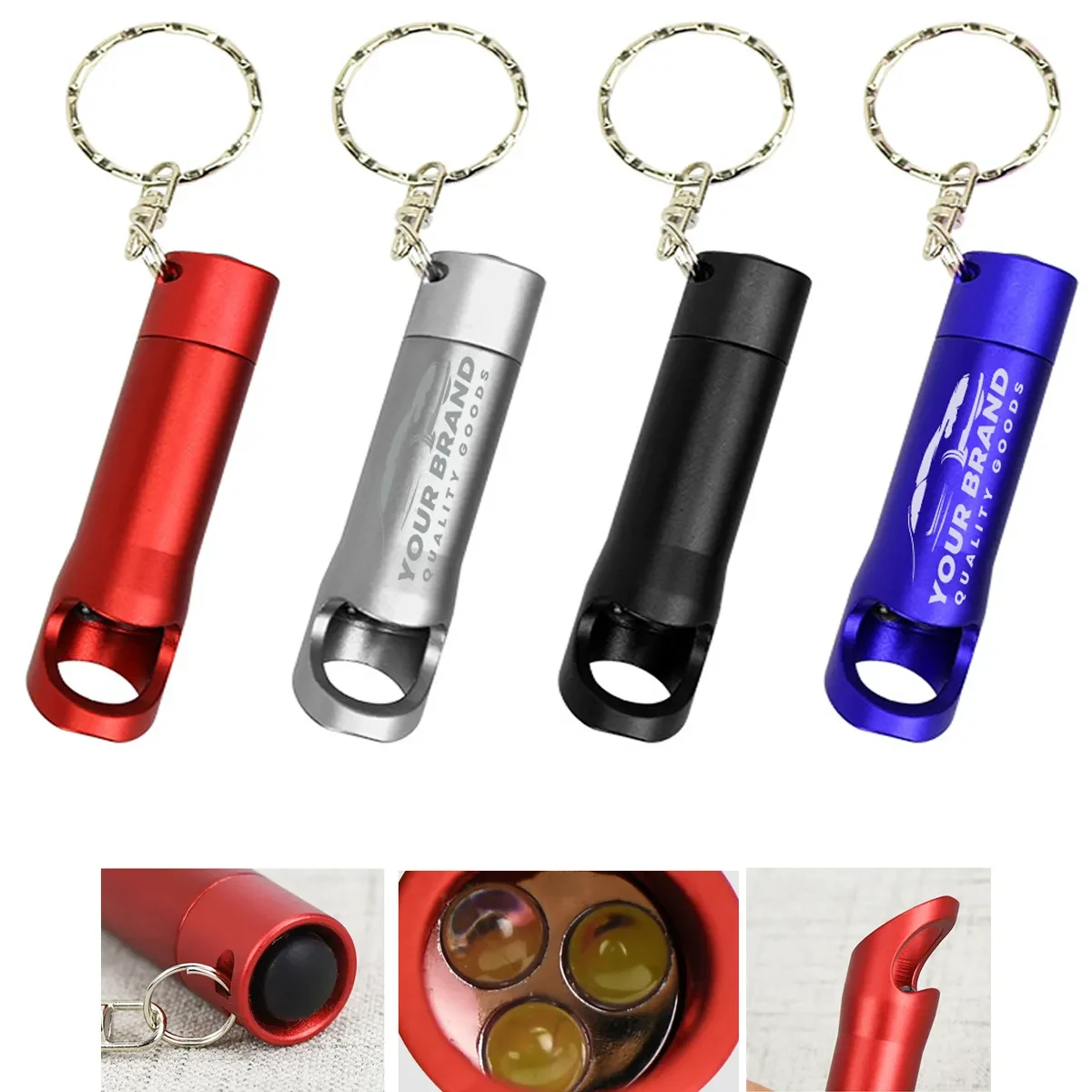 Mini LED Torch Compact Bottle Opener Keychain 1