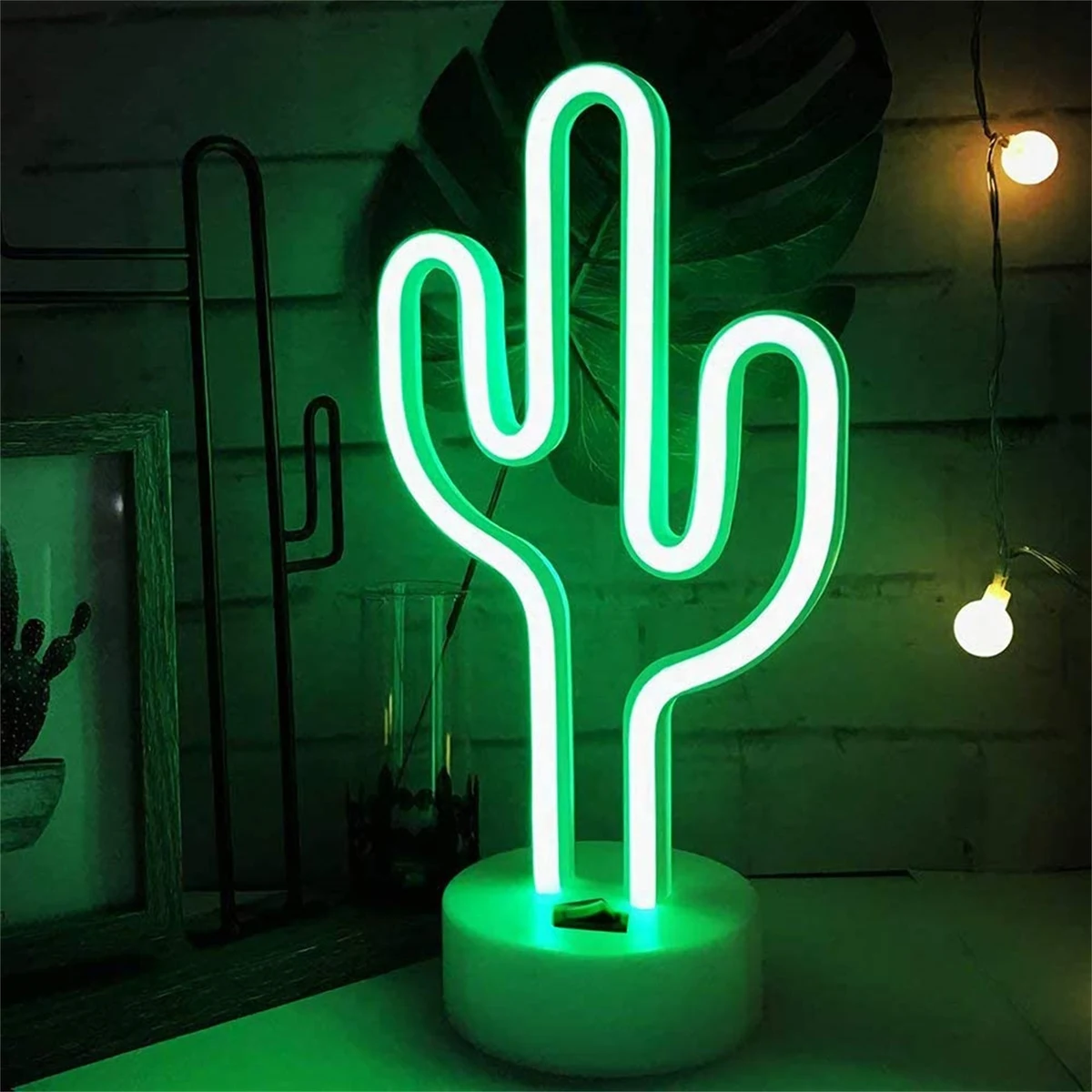 Green Cactus Neon Light Sign 1