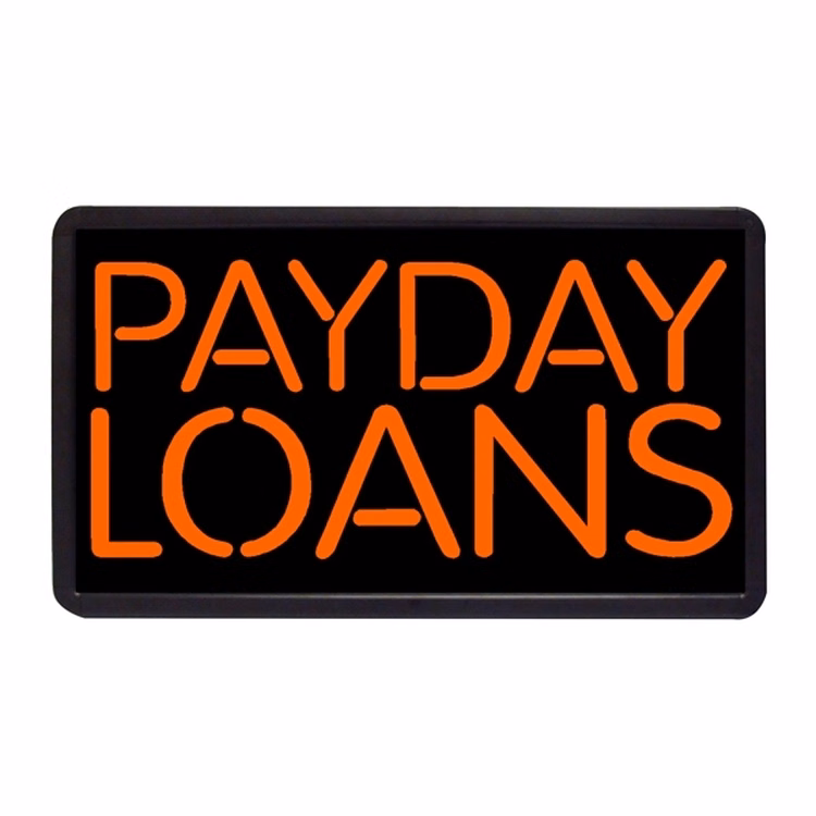 Payday Loans 13" x 24" Simulated Neon Sign