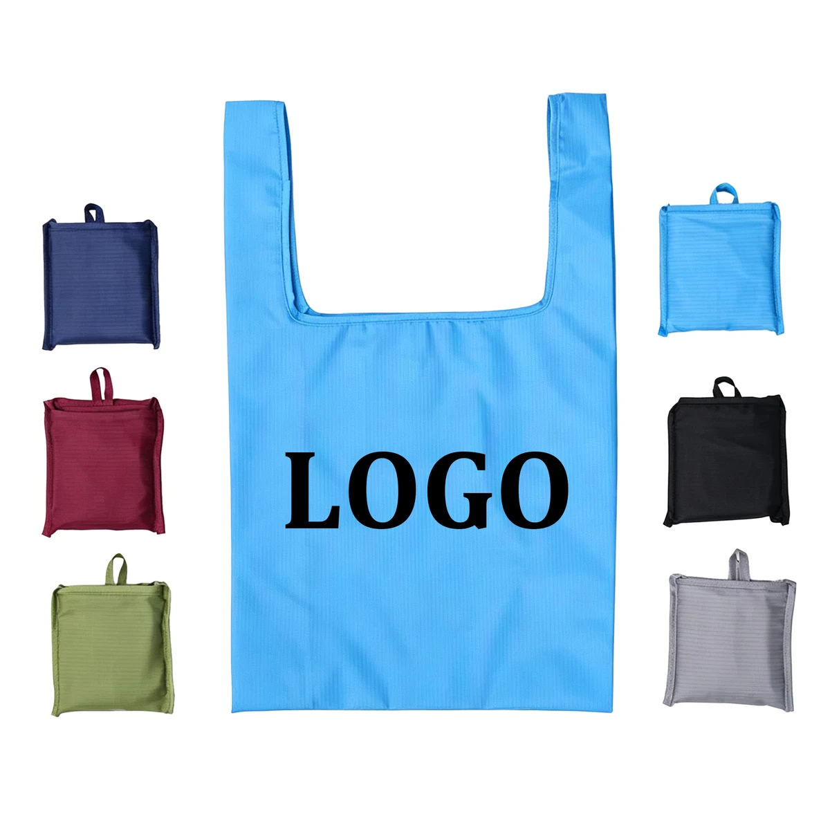 Waterproof Foldable Reusable Shopping Bag, custom tote bag with logo imprint 1