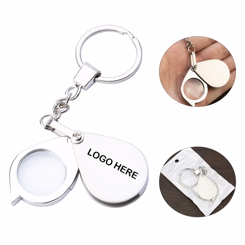 Folding Magnifying Lens Keychain