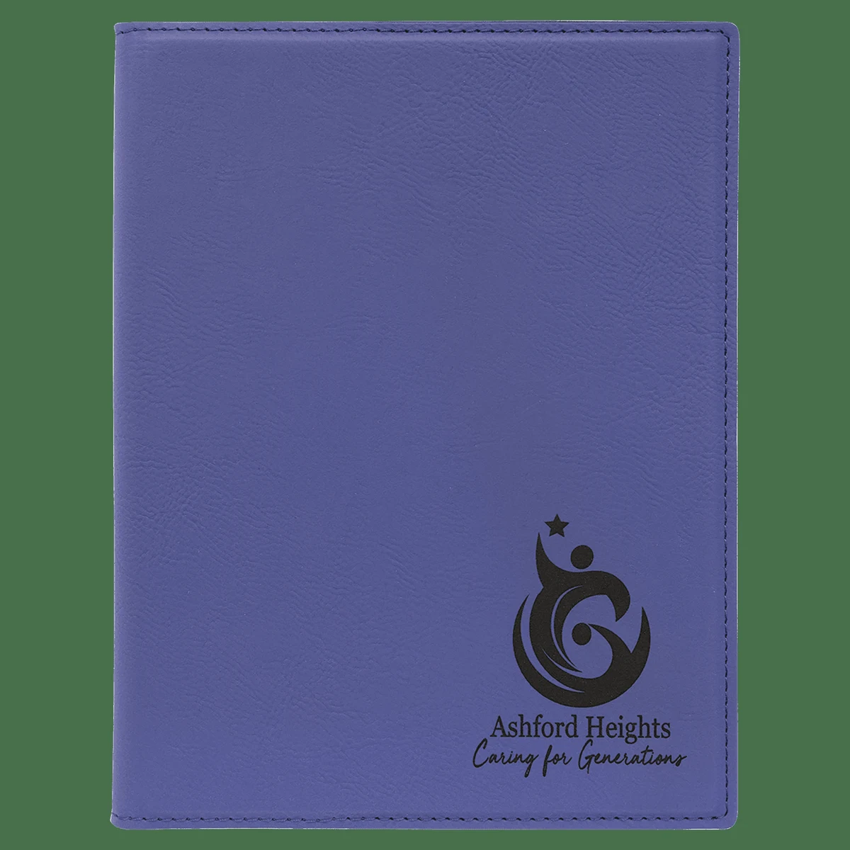 7" x 9" Purple Leatherette Small Portfolio with Notepad 1