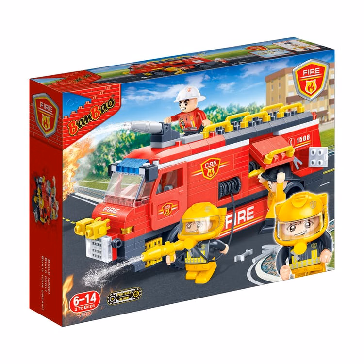 Fire Rescue Truck Building Block Sets - 112 Pieces