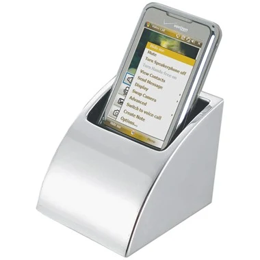SILVER PLATED DESK TOP CELL PHONE STAND 1