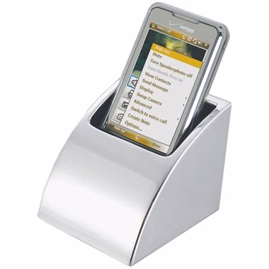 SILVER PLATED DESK TOP CELL PHONE STAND