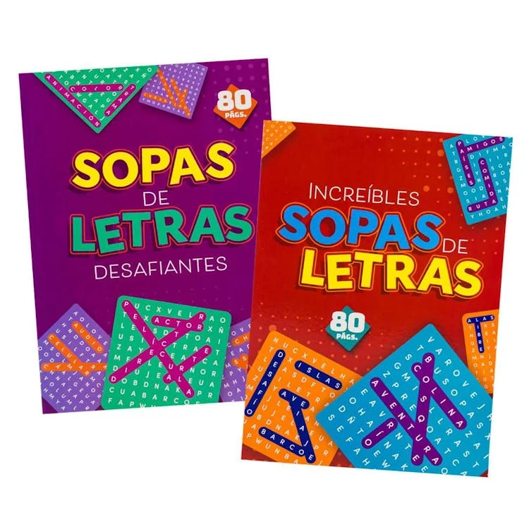 Spanish Word Search Puzzle Books 80 Pages - Two Titles 1
