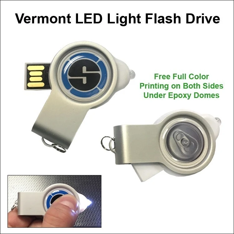 Vermont LED Light Flash Drive - 2 GB Memory 1